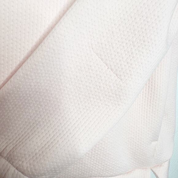 ADIDAS Intuitive Warmth Sweatshirt Funnel Neck Pullover Pink Tint White Size M - Picture 8 of 9